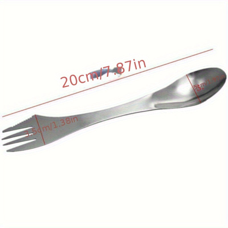 Durable and Versatile 3in 1 Utensils Spork Combo with Cutter for Traveling and Camping