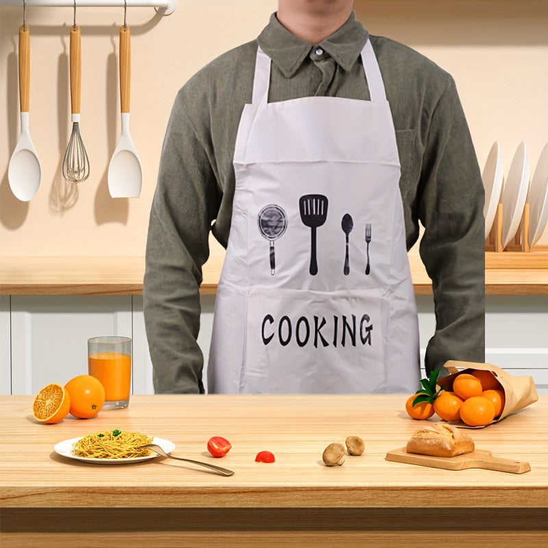 Premium Waterproof & Oil-Proof Apron with Chef Pockets - Stain Resistant, Easy Clean, Adjustable Neck Strap for Men & Women Ideal for Cooking & Restaurant Use, Waterproof Apron