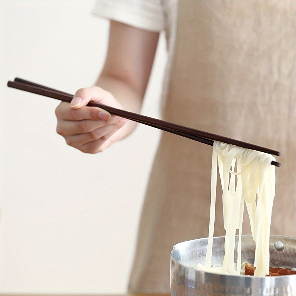 1pair Extra Long Hot Pot Chopsticks, Wooden Chopsticks for Kitchen Cooking Frying, Reusable Chopsticks, Kitchen Accessories