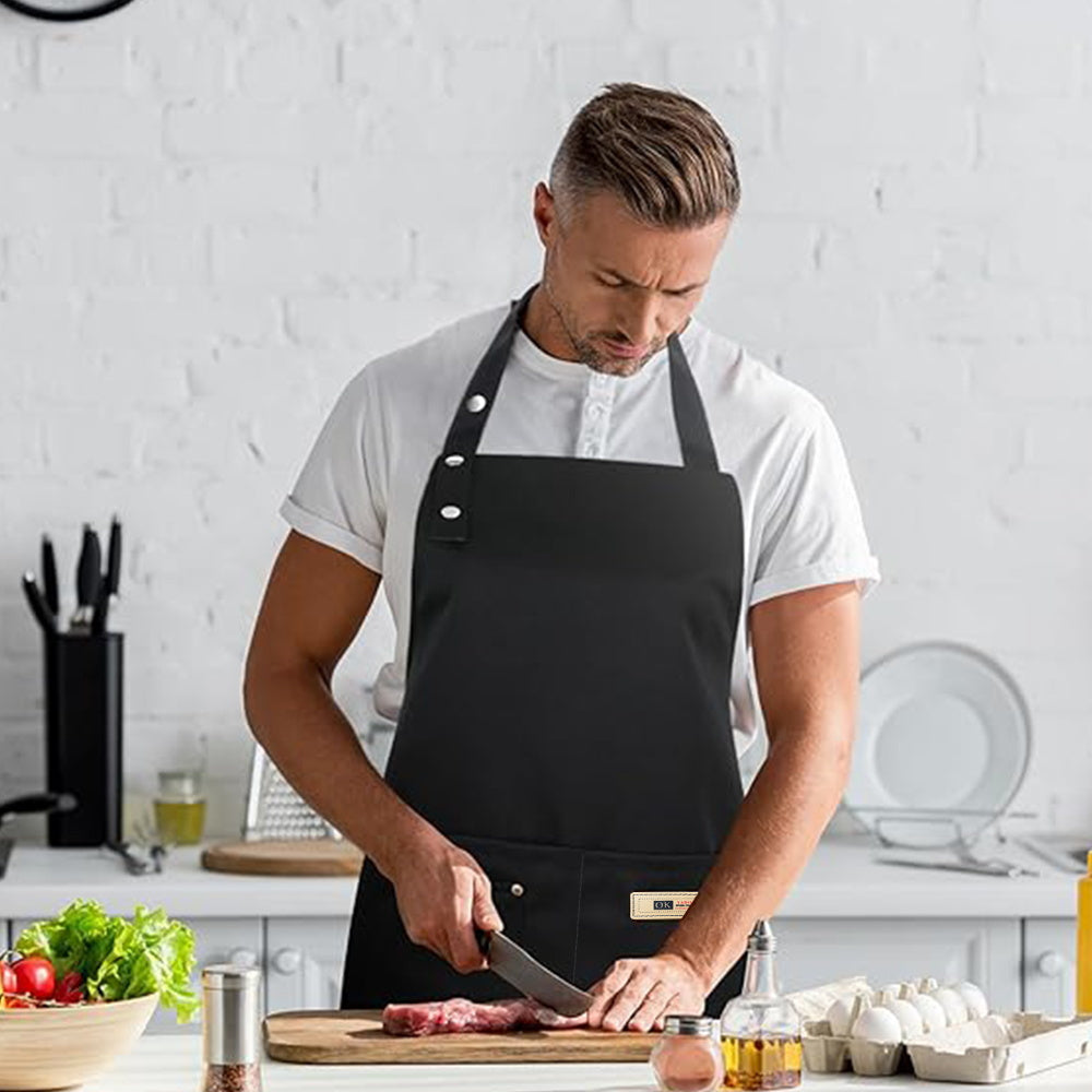 1pc, Apron Cooking Clothes Fashionable New Fabric Chefs Uniform Breathable Kitchen Cooking Household Adult Oil Resistant Work All Seasons Catering Filipina Food Service Clothe Gardening Painting, Baking with Ldeal for Holidays Christmas Halloween