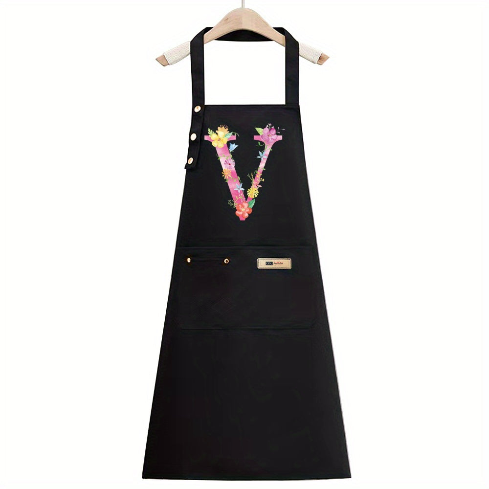 1pc, Apron Cooking Clothes Fashionable New Fabric Chefs Uniform Breathable Kitchen Cooking Household Adult Oil Resistant Work All Seasons Catering Filipina Food Service Clothe Gardening Painting, Baking with Ldeal for Holidays Christmas Halloween