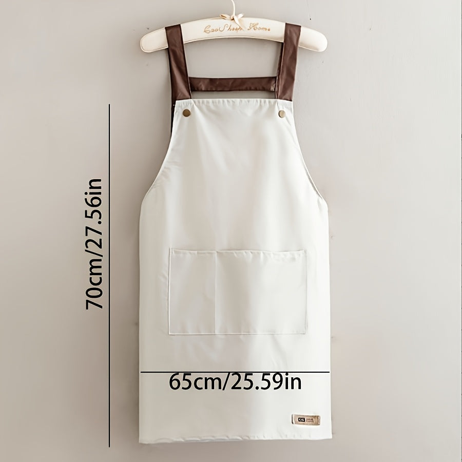 One piece set of simple and oil draining household apron