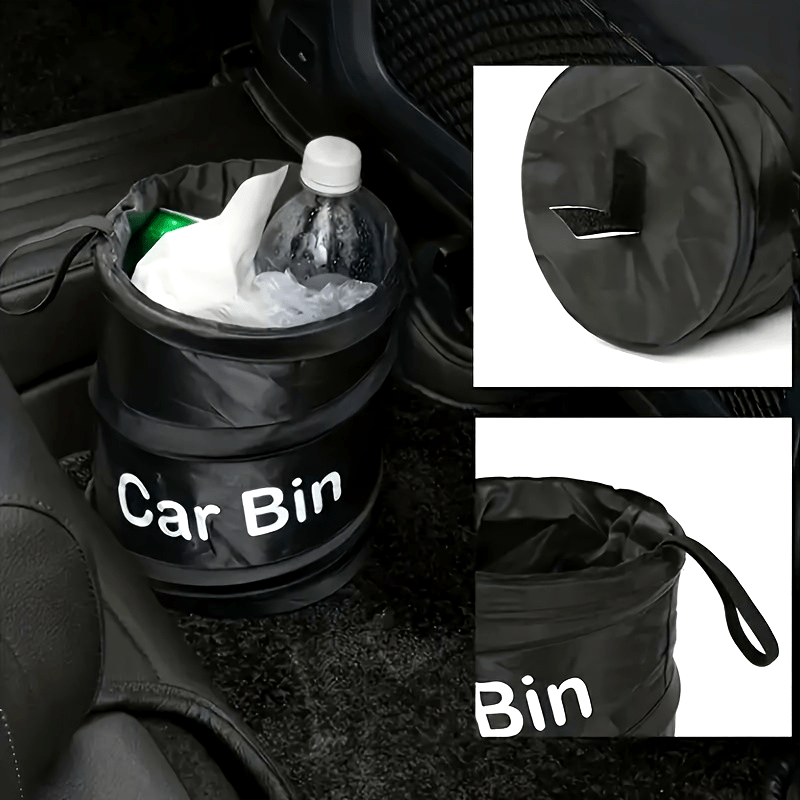 1PC Portable Folding Trash Can - Durable Polyamide Material, Leakproof, Hangable Design for Cars, Home, Office - Essential for Travel and Camping