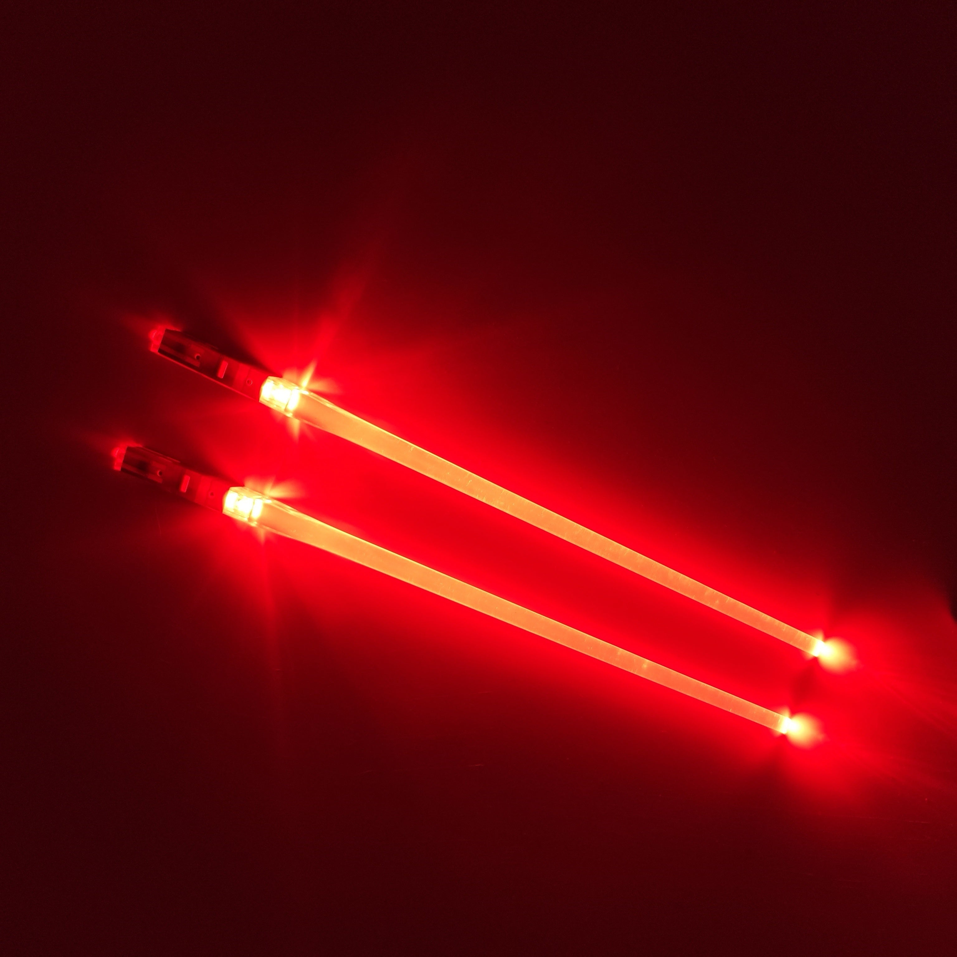 1 Pair Luminous LED Light Up Chopsticks, ABS Material, Polished Flatware Finish, Multi-Color Glow Sticks for Christmas, Halloween, New Year Festivities