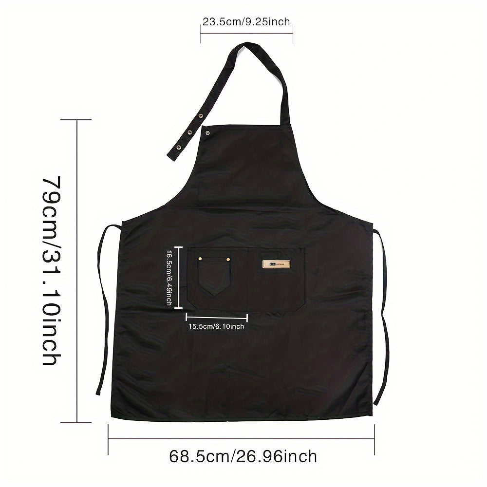 1pc, Apron Cooking Clothes Fashionable New Fabric Chefs Uniform Breathable Kitchen Cooking Household Adult Oil Resistant Work All Seasons Catering Filipina Food Service Clothe Gardening Painting, Baking with Ldeal for Holidays Christmas Halloween