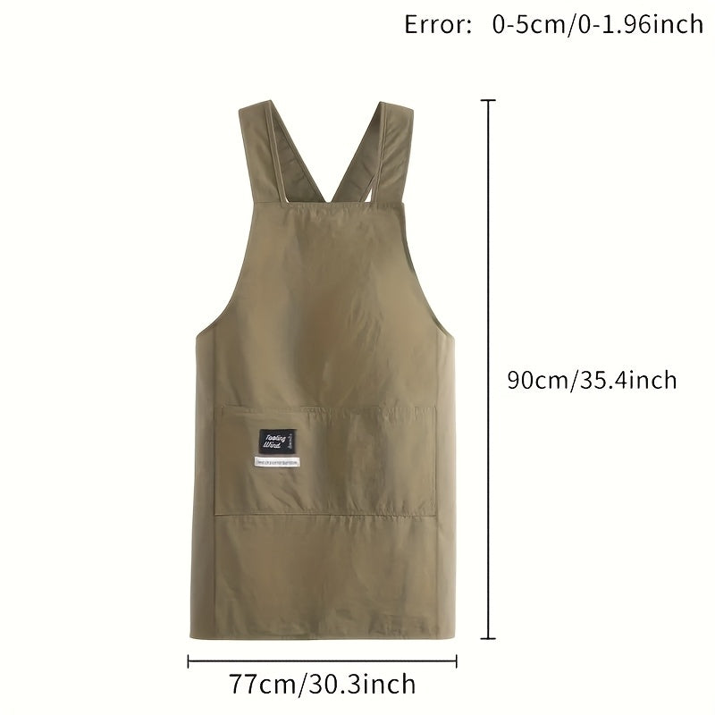 New Style Cross-Back Sleeveless Apron, Simple Home Kitchen Cooking Workwear, Specially Designed for Restaurant Use, Chef'S Apron.