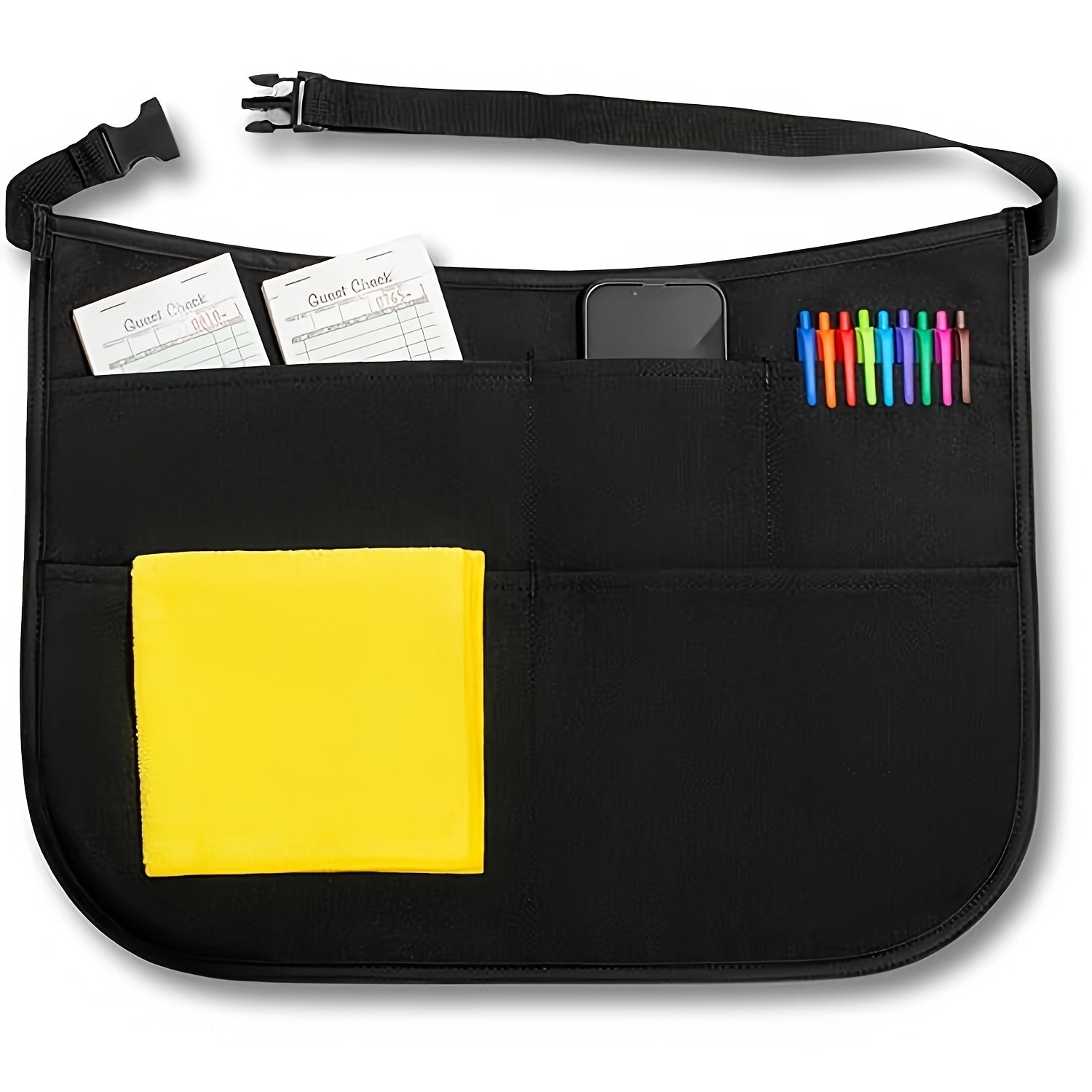 One versatile gardening apron, a handy tool for garden tasks and barber shears storage. Suitable for teachers, attendants, and lawn care. Made of durable, tear-resistant polyester with an adjustable tool belt and large pockets