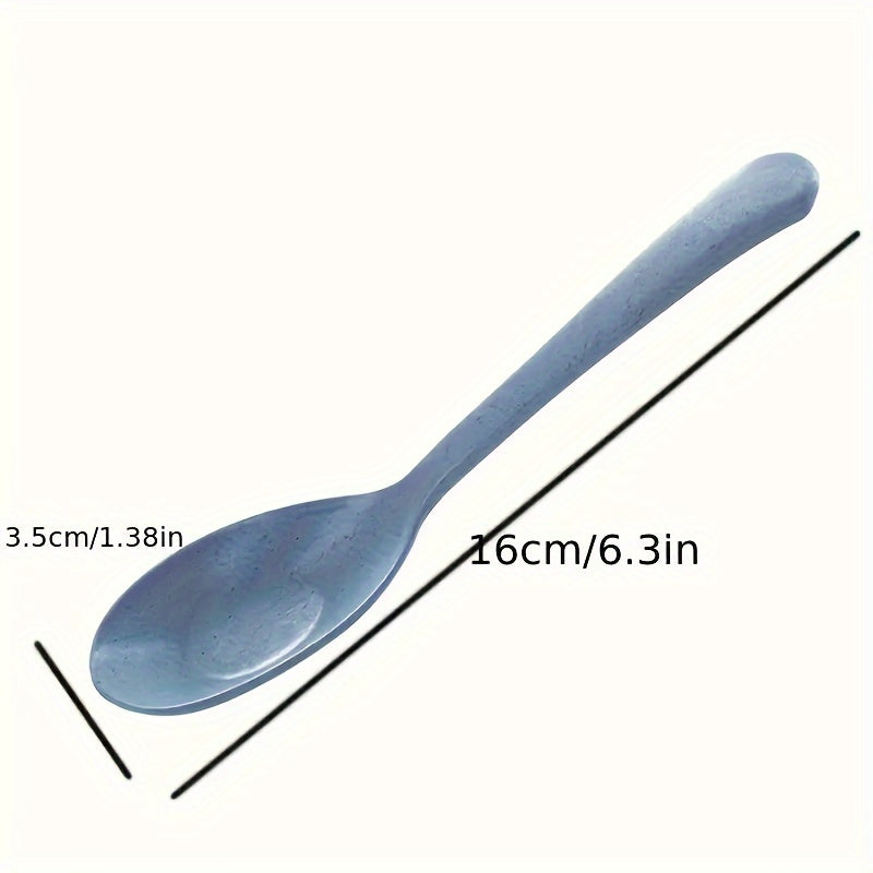 8pcs Long Handle Wheat Straw Spoon - Perfect for Kitchen Cooking and Soup Supplies, Valentine's Day Gifts