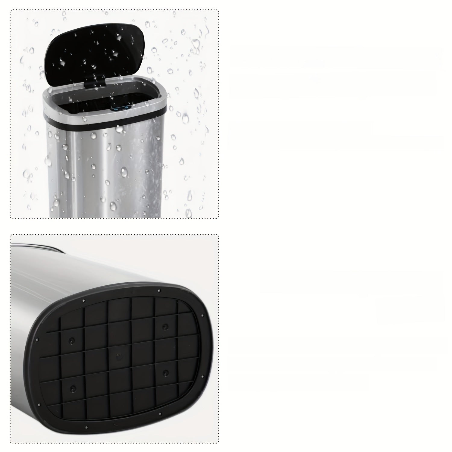 13 Gallon Trash Can Kitchen, Automatic Garbage Can Touchless Motion Sensor, Stainless Steel Trash Can With Lid Anti-Fingerprint Mute Designed, Waste Bin 50L For Office Bedroom Kitchen Indoor Trash Can