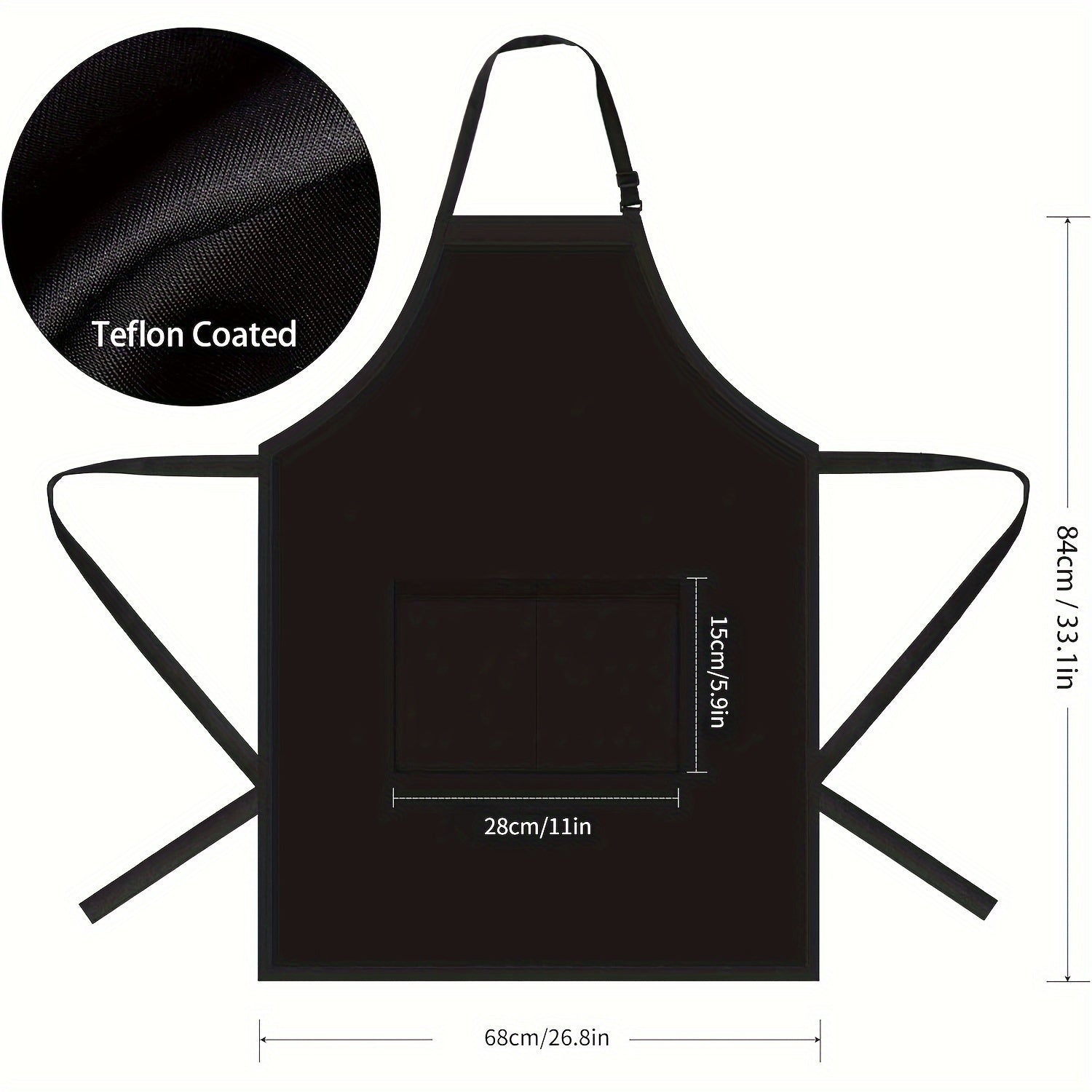 Adjustable Professional Chef Apron with Pockets - Durable Polyester, Lightweight & Breathable - Perfect for Cooking, Grilling, and Baking - Unisex Design for Men and Women, Baking Essentials|Professional Chef Style|Durable Apro