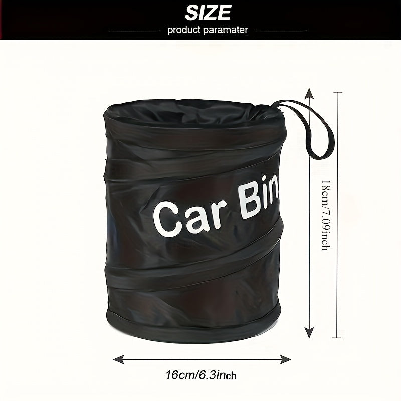 1pc Portable Foldable Trash Can - Durable Polyamide Material, Leak-Proof Design, Hangable for Vehicles, Homes, Offices - Essential for Travel and Camping, Office Trash Can