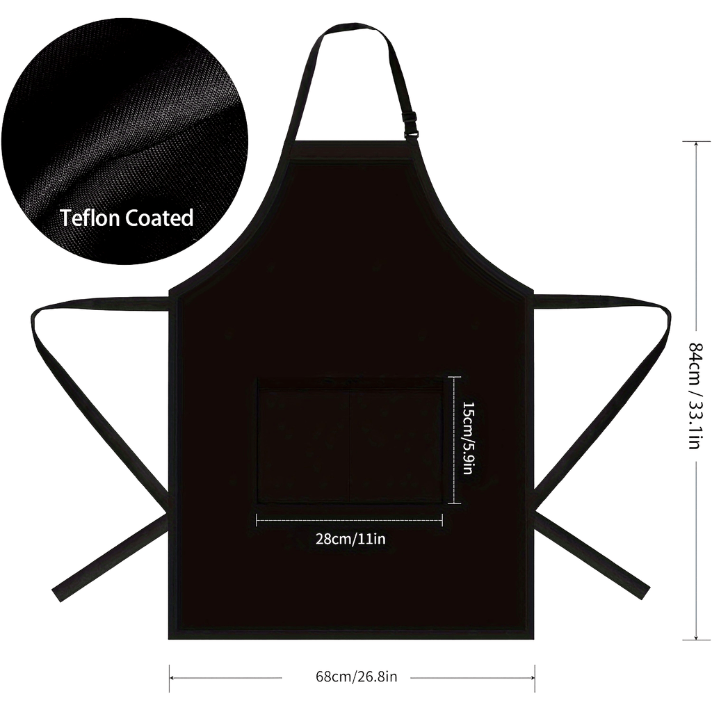 Adjustable Professional Chef Apron with Pockets - Durable Polyester, Lightweight & Breathable - Perfect for Cooking, Grilling, and Baking - Unisex Design for Men and Women, Baking Essentials|Professional Chef Style|Durable Apro