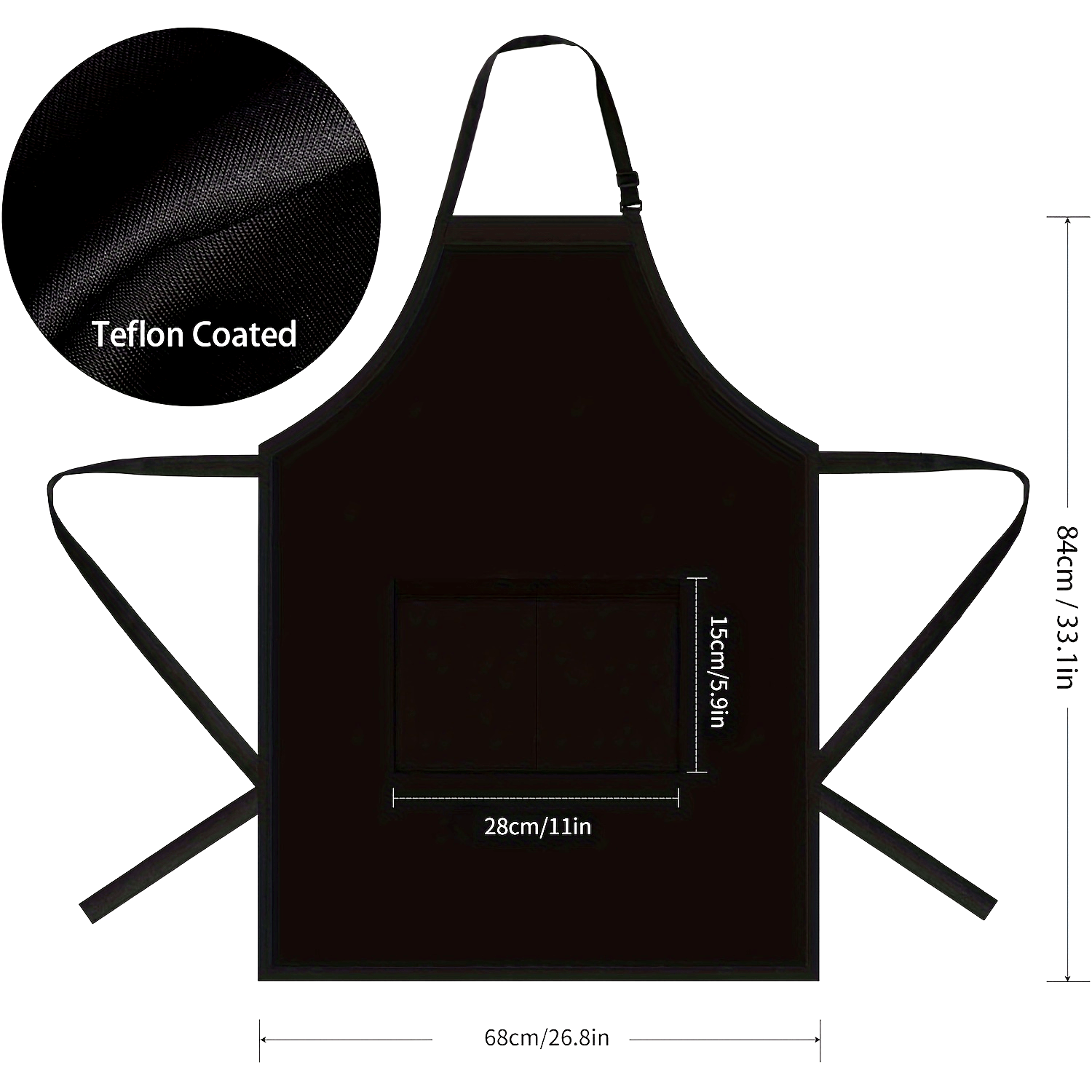 Adjustable Professional Chef Apron with Pockets - Durable Polyester, Lightweight & Breathable - Perfect for Cooking, Grilling, and Baking - Unisex Design for Men and Women, Baking Essentials|Professional Chef Style|Durable Apro