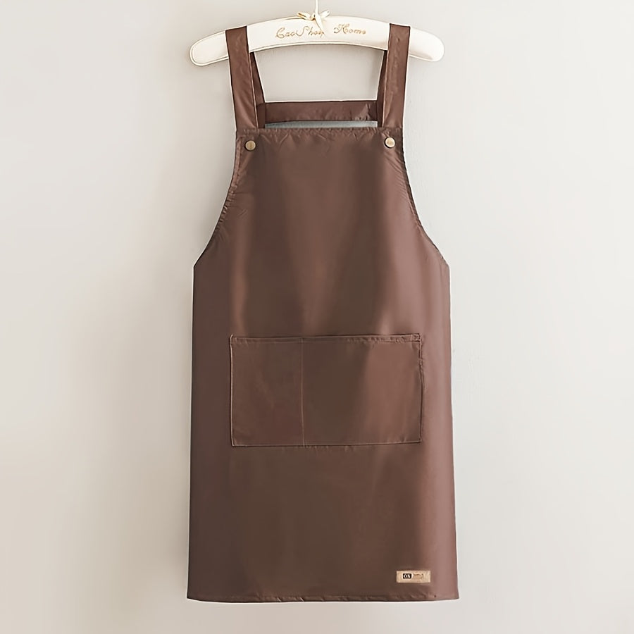 One piece set of simple and oil draining household apron