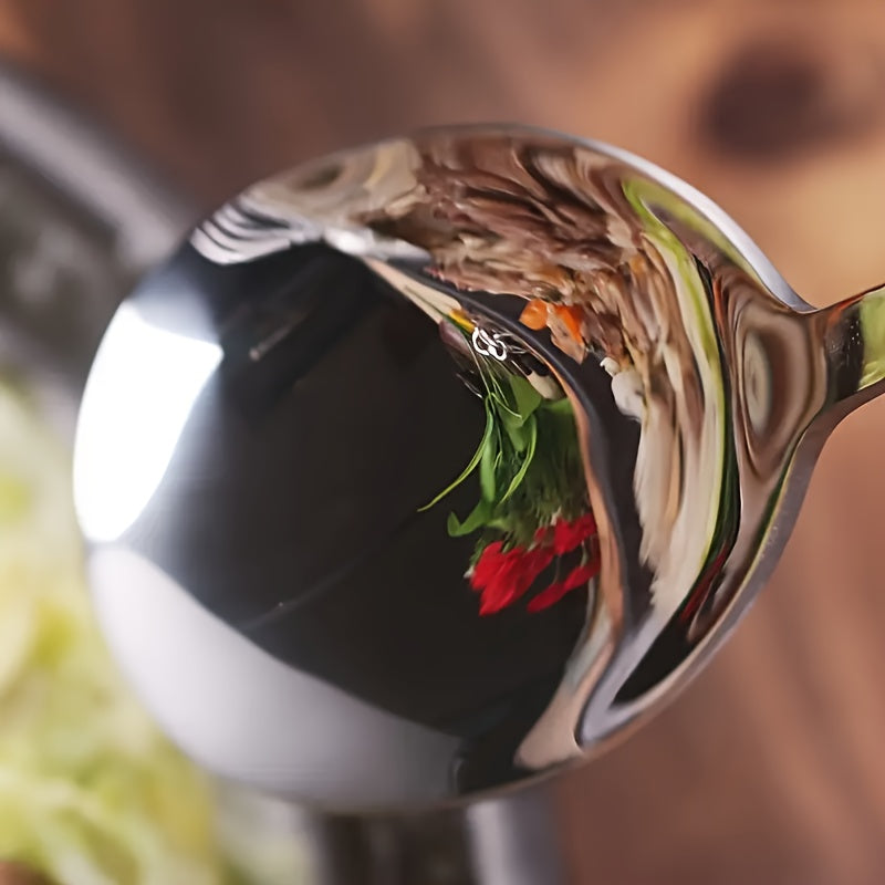 4pcs Elegant Stainless Steel Soup Spoons, Thickened Round Head, Ideal for Desserts & Home Use - Versatile Dining Utensils|Sleek Spoon Design|Durable Tablewar