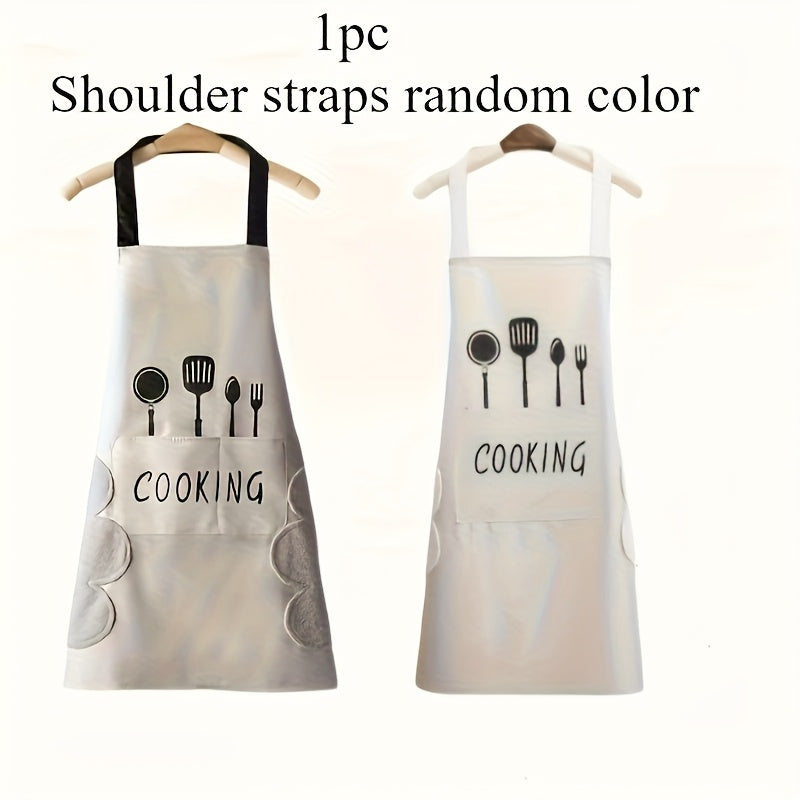 Premium Waterproof & Oil-Proof Apron with Chef Pockets - Stain Resistant, Easy Clean, Adjustable Neck Strap for Men & Women Ideal for Cooking & Restaurant Use, Waterproof Apron