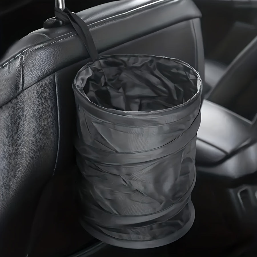 1PC Portable Folding Trash Can - Durable Polyamide Material, Leakproof, Hangable Design for Cars, Home, Office - Essential for Travel and Camping