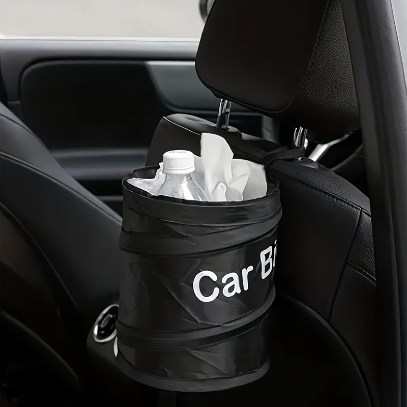 1PC Portable Folding Trash Can - Durable Polyamide Material, Leakproof, Hangable Design for Cars, Home, Office - Essential for Travel and Camping