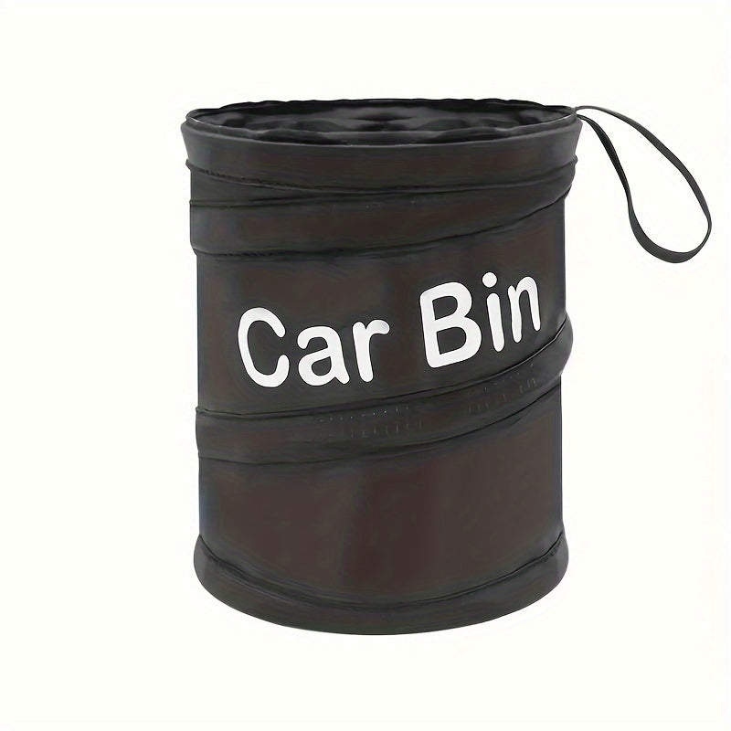 1PC Portable Folding Trash Can - Durable Polyamide Material, Leakproof, Hangable Design for Cars, Home, Office - Essential for Travel and Camping