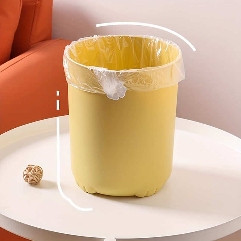 1pc Mini Desktop Trash Can Open-Top Plastic Office Wastebasket - Cylindrical Shape for Home and Office Use