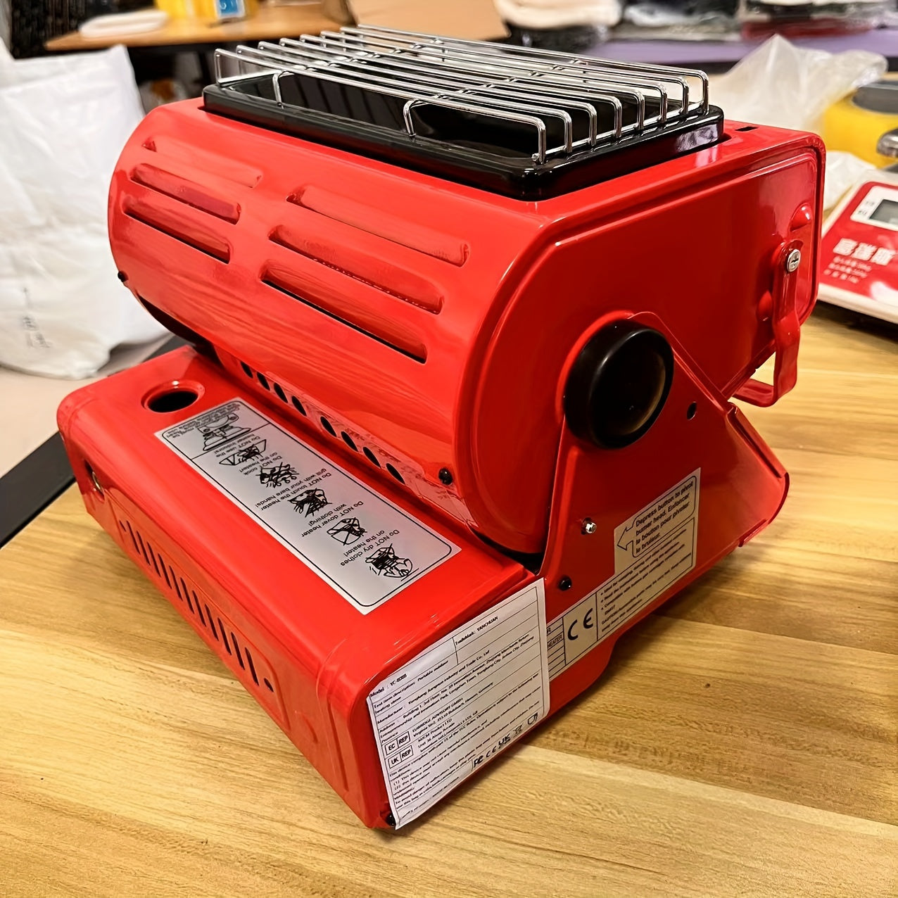 Stay Warm Outdoors with this Portable Dual-Use Liquefied Gas Mini Tent Heater Fireplace!