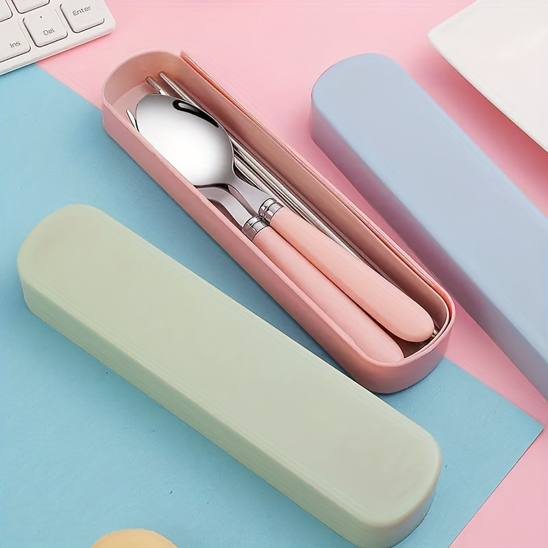 3-In-1 Travel Cutlery Set: with Storage Box - Great for Picnics, Camping And Everyday Use!
