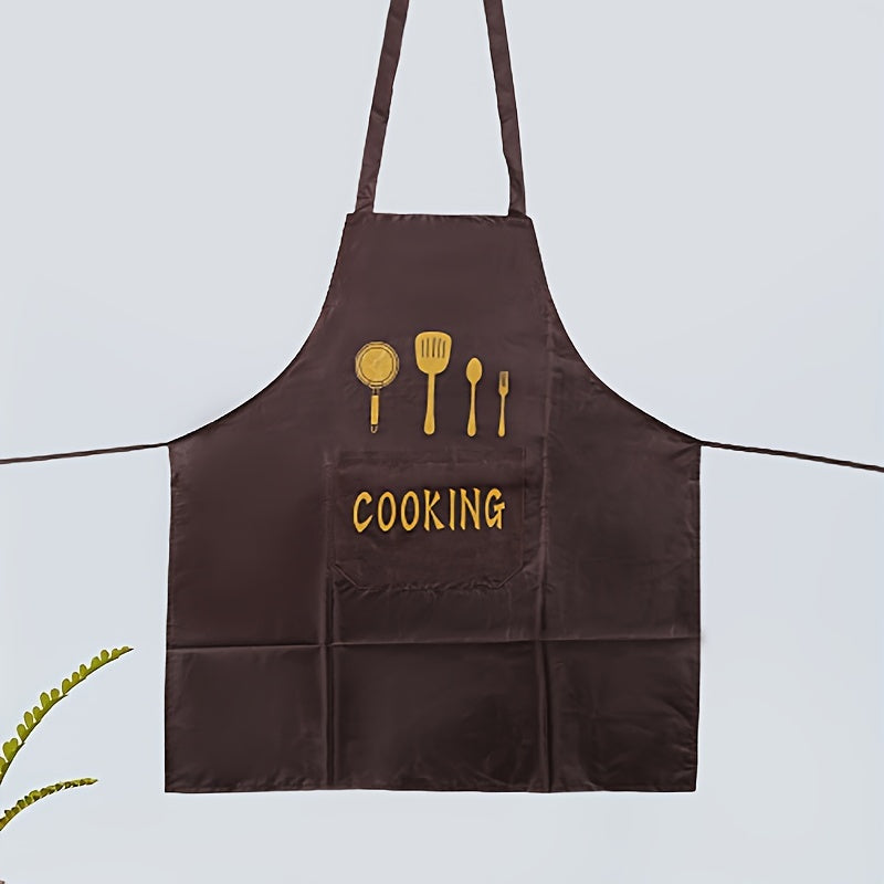 Premium Waterproof & Oil-Proof Apron with Chef Pockets - Stain Resistant, Easy Clean, Adjustable Neck Strap for Men & Women Ideal for Cooking & Restaurant Use, Waterproof Apron