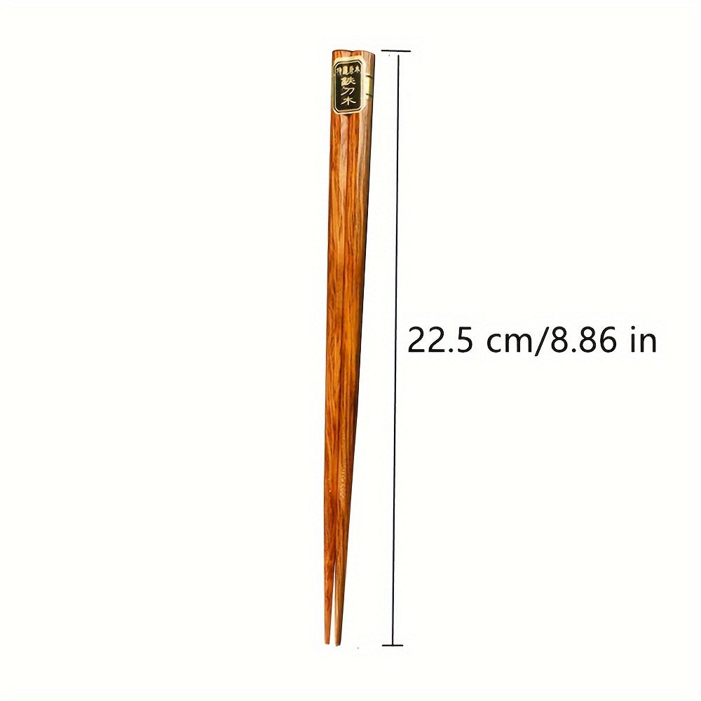 Five pairs of wooden chopsticks, spaghetti, kitchen cooking, solid wood chopsticks, five types of wooden chopsticks, square chopsticks, kitchen utensils