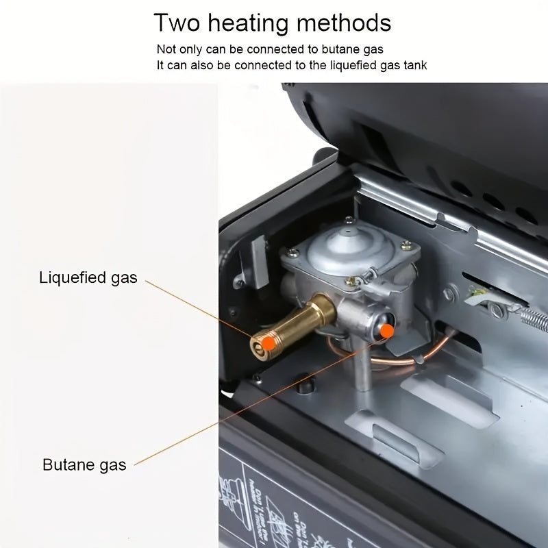 Stay Warm Outdoors with this Portable Dual-Use Liquefied Gas Mini Tent Heater Fireplace!